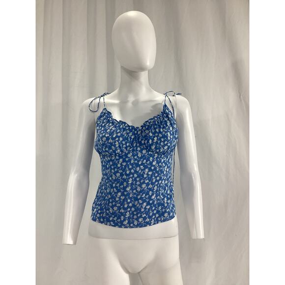 Reformation 'Robertson' Blue Floral Print Camisole Size 4 - Picture 2 of 5